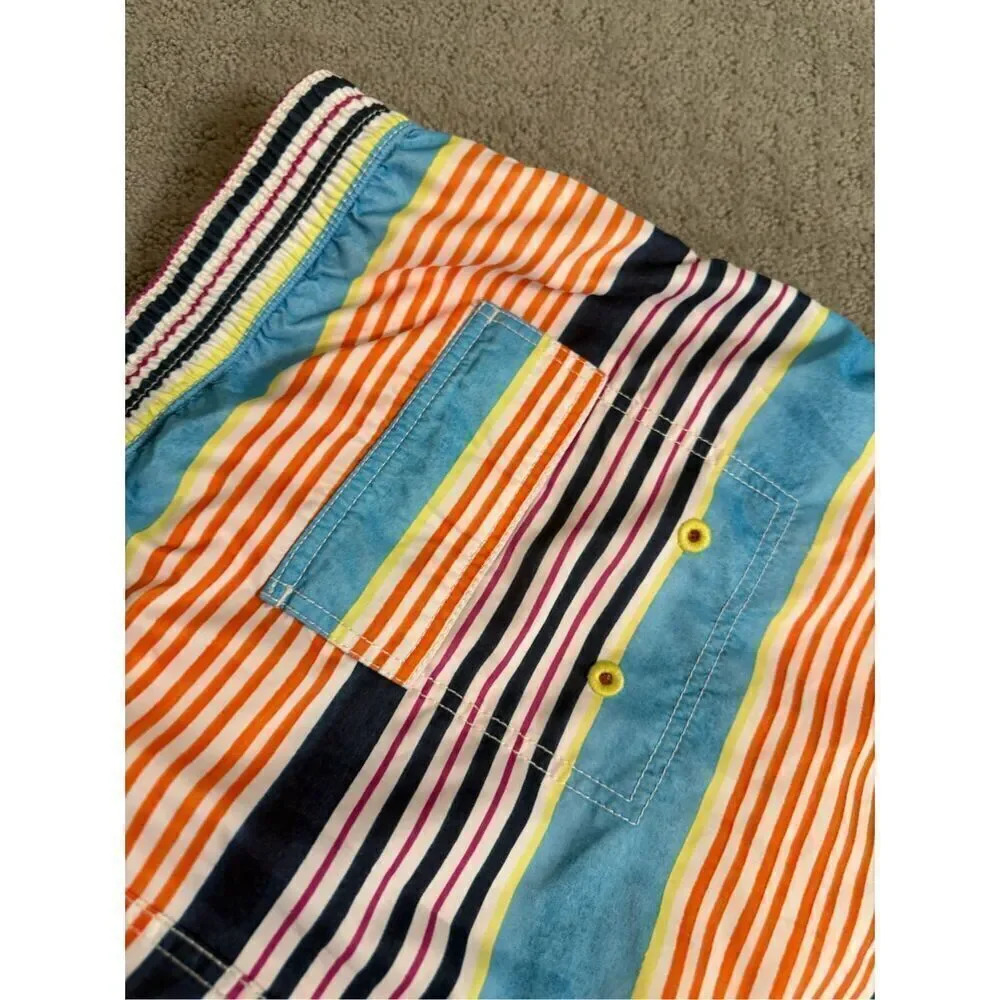 Tommy Bahama XXL Multicolor Striped Swim Trunks